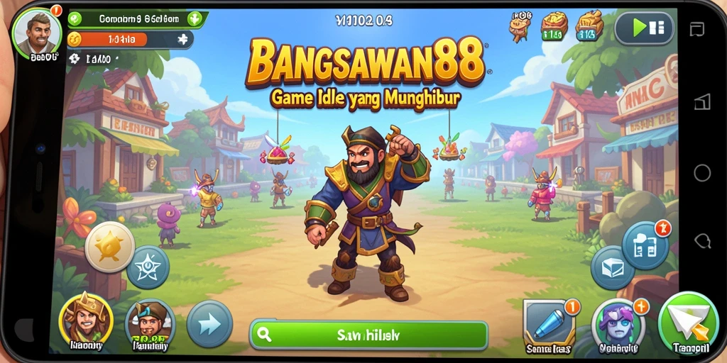 Tampilan utama permainan Idle BANGSAWAN88 yang menarik.
