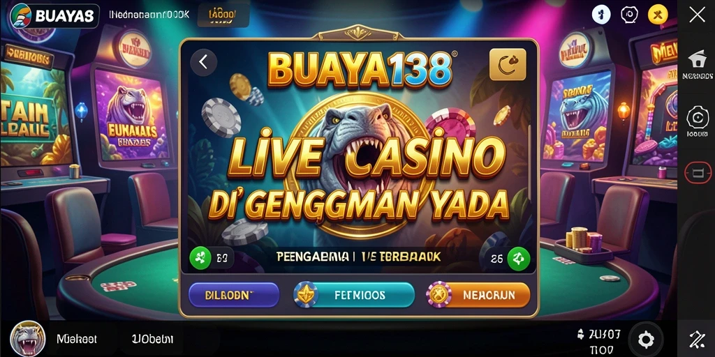 Tampilan gameplay Live Casino yang memukau di BUAYA138.