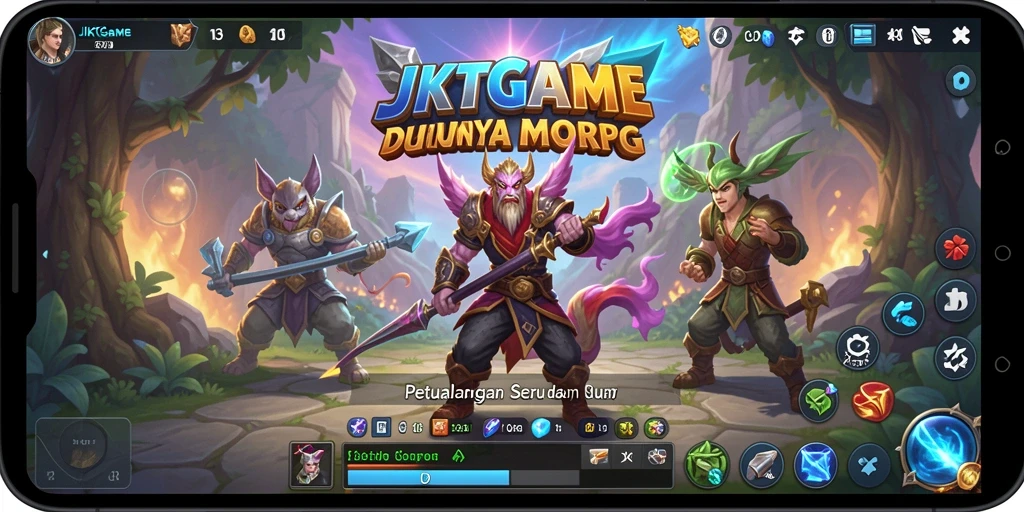Screenshot gameplay JKTGAME menampilkan petualangan seru di dunia MMORPG.
