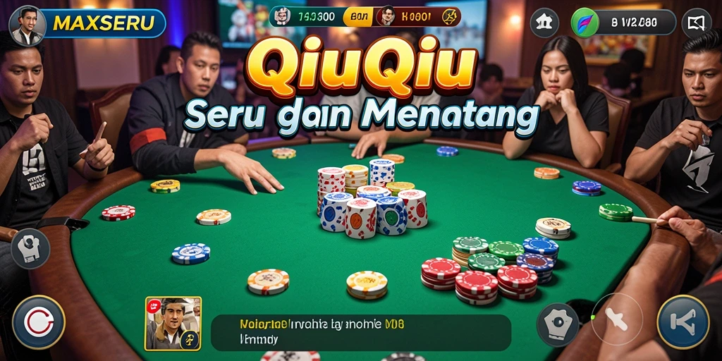 Screenshot gameplay QiuQiu di MAXSERU yang menegangkan.