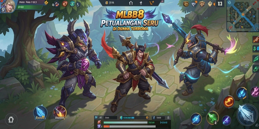Tampilan gameplay MLBB8 yang menakjubkan dalam dunia terbuka.