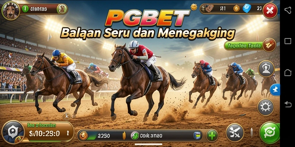 Tampilan gameplay seru dengan mobil balap yang menegangkan.