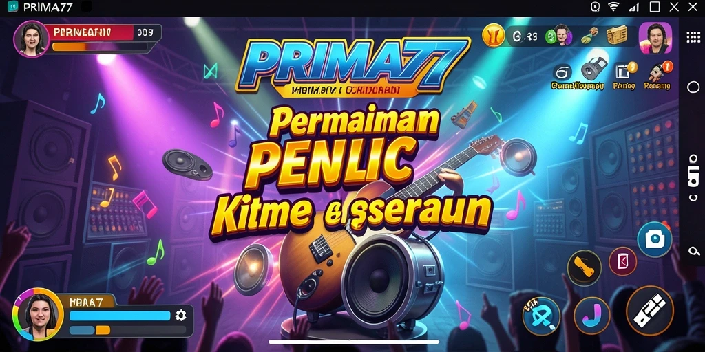Screenshot gameplay PRIMA77 menampilkan aksi seru permainan musik.