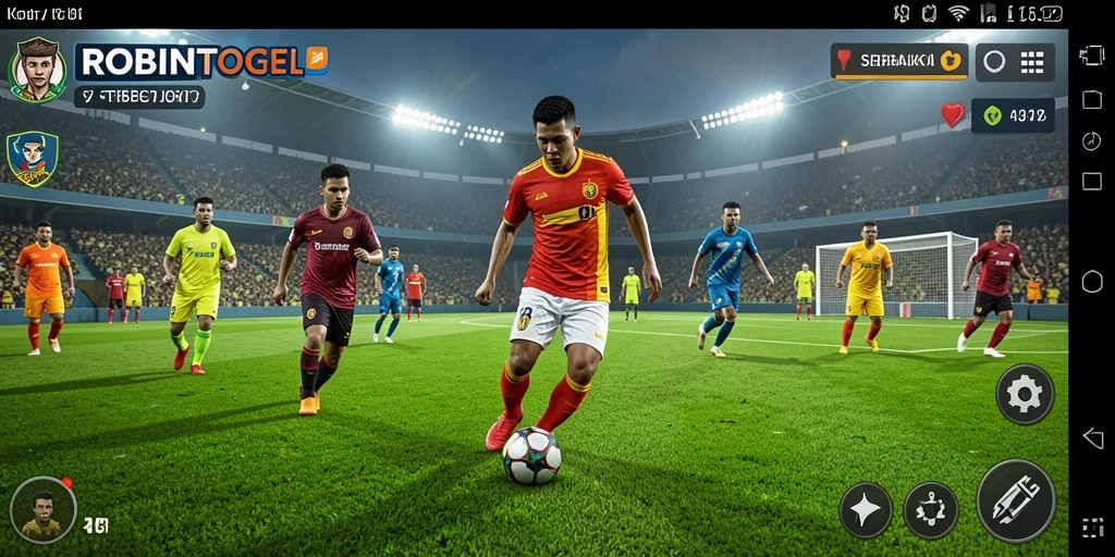 Tampilan gameplay seru di ROBINTOGEL yang memikat pecinta Football.