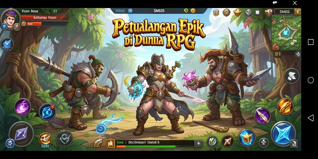 Tampilan gameplay SM605 yang menegangkan dan penuh aksi RPG.