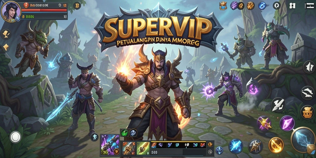 Gameplay menakjubkan dalam dunia besar SUPERVIP.