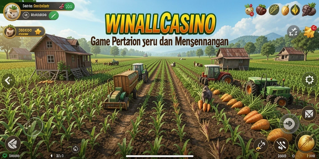 Tampilan gameplay seru di <strong>WINALLCASINO</strong> dengan berbagai tanaman dan hewan.